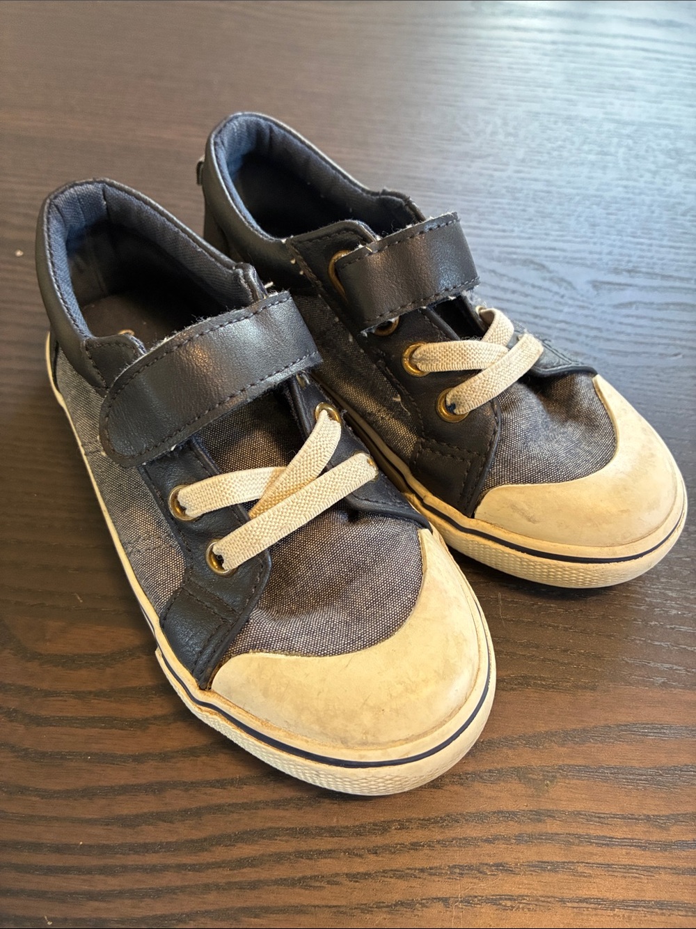 Kids Navy and White Casual Sneakers